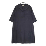 MARGARET HOWELL リネン コットン セーラー 578-0158604 YARN DYE LINEN COTTON TWILL ワンピース ネイビー レディース マーガレットハウエル【中古】5-0312M∞