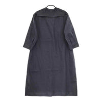 MARGARET HOWELL リネン コットン セーラー 578-0158604 YARN DYE LINEN COTTON TWILL ワンピース ネイビー レディース マーガレットハウエル【中古】5-0312M∞