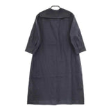 MARGARET HOWELL リネン コットン セーラー 578-0158604 YARN DYE LINEN COTTON TWILL ワンピース ネイビー レディース マーガレットハウエル【中古】5-0312M∞