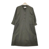 MHL. COTTON WOOL TWILL 定価35000円 595-0258508 サイズ2 シャツ ワンピース カーキ レディース エムエイチエル【中古】4-1123T♪