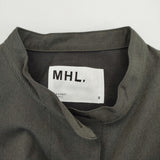 MHL. COTTON WOOL TWILL 定価35000円 595-0258508 サイズ2 シャツ ワンピース カーキ レディース エムエイチエル【中古】4-1123T♪