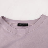 TRAVAIL MANUEL ハイツイスト天竺L/Sプルオーバー 定価12100円 長袖Ｔシャツ ラベンダー レディース トラバイユマニュアル【中古】4-1129M♪