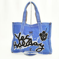 ebagos yes holiday キャンバス トートバッグ ブルー レディース エバゴス【中古】5-0309G∞