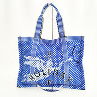 ebagos yes holiday キャンバス トートバッグ ブルー レディース エバゴス【中古】5-0309G∞