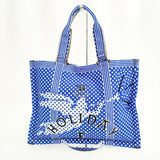 ebagos yes holiday キャンバス トートバッグ ブルー レディース エバゴス【中古】5-0309G∞