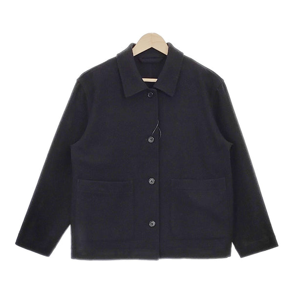 MARGARET HOWELL SOFT WOOL TWILL 578-3220003 サイズ1 ジャケット ブルゾン 23AW ブラック レディース マーガレットハウエル【中古】4-1123T♪