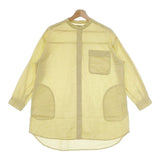 Heart Market コットンリネン バンドカラー チュニック ブラウス シャツ イエロー レディース ハートマーケット【中古】5-0303M∞