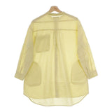 Heart Market コットンリネン バンドカラー チュニック ブラウス シャツ イエロー レディース ハートマーケット【中古】5-0303M∞