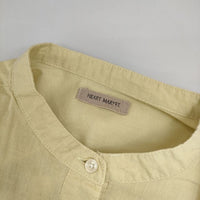 Heart Market コットンリネン バンドカラー チュニック ブラウス シャツ イエロー レディース ハートマーケット【中古】5-0303M∞