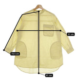 Heart Market コットンリネン バンドカラー チュニック ブラウス シャツ イエロー レディース ハートマーケット【中古】5-0303M∞