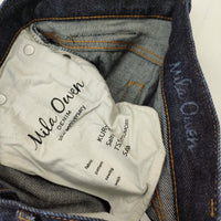 Mila Owen セルビッチテーパードデニムパンツ【手洗い可能】サイズ0 定価13970円 24SS ネイビー レディース ミラオーウェン【中古】4-1129G♪
