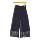 Heart Market 透かし編みニットガウチョ パンツ ネイビー レディース ハートマーケット【中古】5-0303M∞