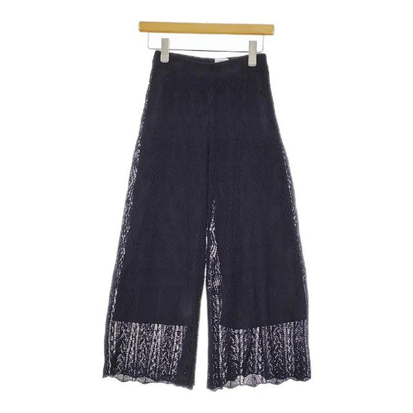 Heart Market 透かし編みニットガウチョ パンツ ネイビー レディース ハートマーケット【中古】5-0303M∞