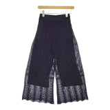 Heart Market 透かし編みニットガウチョ パンツ ネイビー レディース ハートマーケット【中古】5-0303M∞