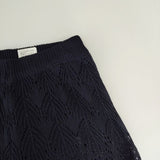 Heart Market 透かし編みニットガウチョ パンツ ネイビー レディース ハートマーケット【中古】5-0303M∞