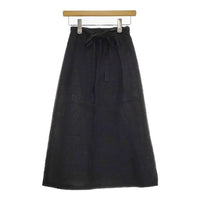 fog linen work notebooks ノートブックス 巻き ラップ ロングスカート ブラック レディース フォグリネンワーク【中古】5-0303M∞