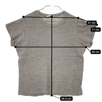 n100 nc-9105 コットン 半袖Ｔシャツ カットソー グレー レディース エヌワンハンドレッド【中古】5-0602S∞