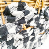 ebagos FROM THE WINDOW 2013SS トートバッグ チェック かごバッグ ホワイト ブラック レディース エバゴス【中古】4-1219G◎