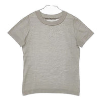 45R/45rpm シルクニットソーTシャツ 定価27500円 半袖 ニット グレー レディース フォーティーファイブアールピーエム【中古】5-0602S∞