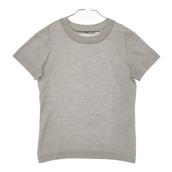 45R/45rpm シルクニットソーTシャツ 定価27500円 半袖 ニット グレー レディース フォーティーファイブアールピーエム【中古】5-0602S∞