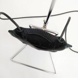 AMIACALVA パンチングレザーポシェット 革 ショルダーバッグ ブラック レディース アミアカルヴァ【中古】5-0802G∞
