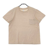 YAECA STOCK 39012 クルーネックポケットT 半袖Ｔシャツ カットソー ベージュ レディース ヤエカ【中古】5-0602S∞