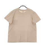 YAECA STOCK 39012 クルーネックポケットT 半袖Ｔシャツ カットソー ベージュ レディース ヤエカ【中古】5-0602S∞