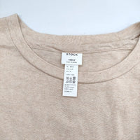 YAECA STOCK 39012 クルーネックポケットT 半袖Ｔシャツ カットソー ベージュ レディース ヤエカ【中古】5-0602S∞