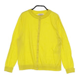 J&M Davidson コットンニット S カーディガン イエロー レディース ジェイアンドエムデヴィッドソン【中古】5-0303M∞