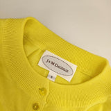 J&M Davidson コットンニット S カーディガン イエロー レディース ジェイアンドエムデヴィッドソン【中古】5-0303M∞