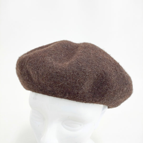 45R/45rpm AGFニットBERET ベレー帽 定価13200円 ウール 帽子 ベレー帽 ブラウン レディース フォーティーファイブアールピーエム【中古】4-1226T◎