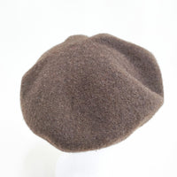 45R/45rpm AGFニットBERET ベレー帽 定価13200円 ウール 帽子 ベレー帽 ブラウン レディース フォーティーファイブアールピーエム【中古】4-1226T◎