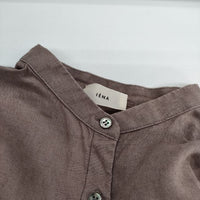IENA リネンバンドカラーシャツワンピース 半袖 ワンピース 20SS グレー レディース イエナ【中古】5-0602S∞