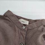 IENA リネンバンドカラーシャツワンピース 半袖 ワンピース 20SS グレー レディース イエナ【中古】5-0602S∞