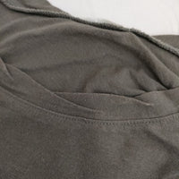 mina perhonen Ls8646 bocca コットン サイズ1 長袖Ｔシャツ カットソー ロンＴ カーキ レディース ミナペルホネン【中古】5-0316M∞