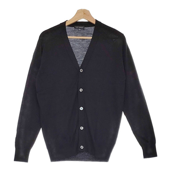 JOHN SMEDLEY ウール イギリス製 サイズS カーディガン ブラック レディース ジョンスメドレー【中古】5-0103T△