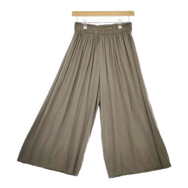 SCOTCLUB レーヨン イージー ガウチョパンツ カーキ レディース スコットクラブ【中古】5-0316M∞