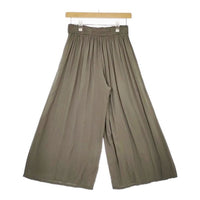 SCOTCLUB レーヨン イージー ガウチョパンツ カーキ レディース スコットクラブ【中古】5-0316M∞