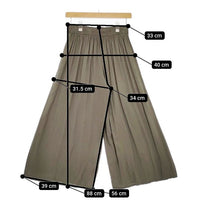 SCOTCLUB レーヨン イージー ガウチョパンツ カーキ レディース スコットクラブ【中古】5-0316M∞