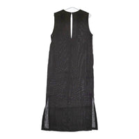 Plage Vネックノースリーブワンピース 定価27500円 リネン サイドスリット ワンピース 23SS ブラック レディース プラージュ【中古】5-0216S♪