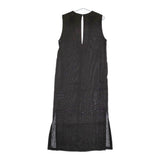 Plage Vネックノースリーブワンピース 定価27500円 リネン サイドスリット ワンピース 23SS ブラック レディース プラージュ【中古】5-0216S♪