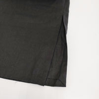 Plage Vネックノースリーブワンピース 定価27500円 リネン サイドスリット ワンピース 23SS ブラック レディース プラージュ【中古】5-0216S♪