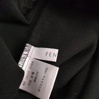 FENNEL ポリエステルイージーワイドパンツ パンツ ブラック レディース フェンネル【中古】5-0316M∞