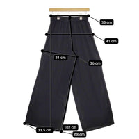 FENNEL ポリエステルイージーワイドパンツ パンツ ブラック レディース フェンネル【中古】5-0316M∞