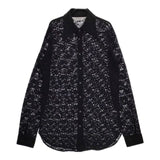 PROVOKE lace shirt レースシャツ ブラウス 長袖シャツ ブラック レディース プロヴォーク【中古】5-0316M∞