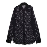 PROVOKE lace shirt レースシャツ ブラウス 長袖シャツ ブラック レディース プロヴォーク【中古】5-0316M∞