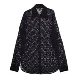 PROVOKE lace shirt レースシャツ ブラウス 長袖シャツ ブラック レディース プロヴォーク【中古】5-0316M∞