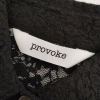 PROVOKE lace shirt レースシャツ ブラウス 長袖シャツ ブラック レディース プロヴォーク【中古】5-0316M∞