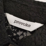PROVOKE lace shirt レースシャツ ブラウス 長袖シャツ ブラック レディース プロヴォーク【中古】5-0316M∞