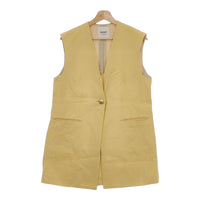 JOURNAL STANDARD L'essage コットンリネンノーカラーベスト 定価28600円 24SS イエロー ジャーナルスタンダードレサージュ【中古】4-1129M♪